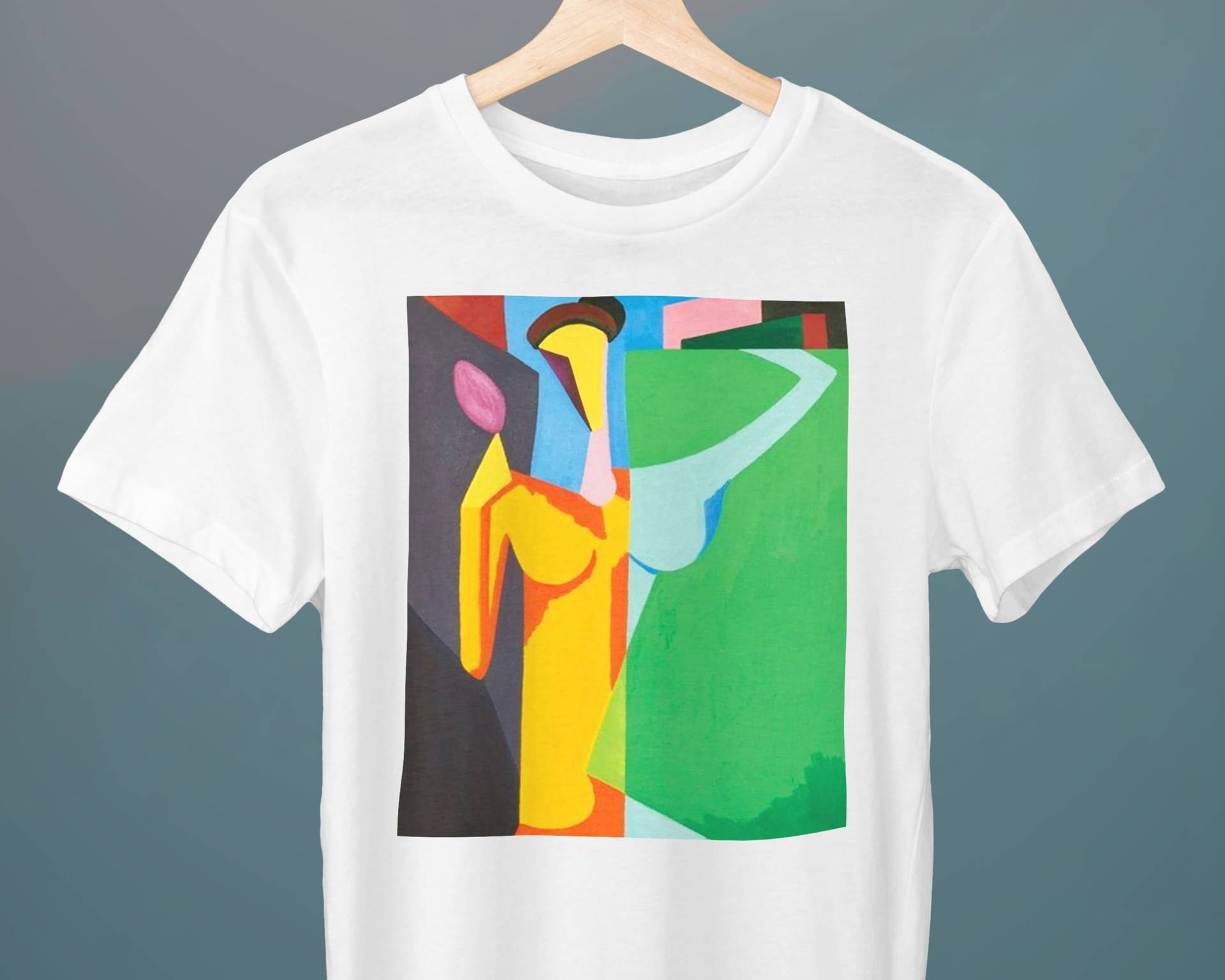 Femme À La Blouse Jaune, Frau in Gelber Bluse, Alberto Magnelli, Unisex T-Shirt, Kunst Kubismus, Geschenk Für Sie, Ihn von Exhibilirio