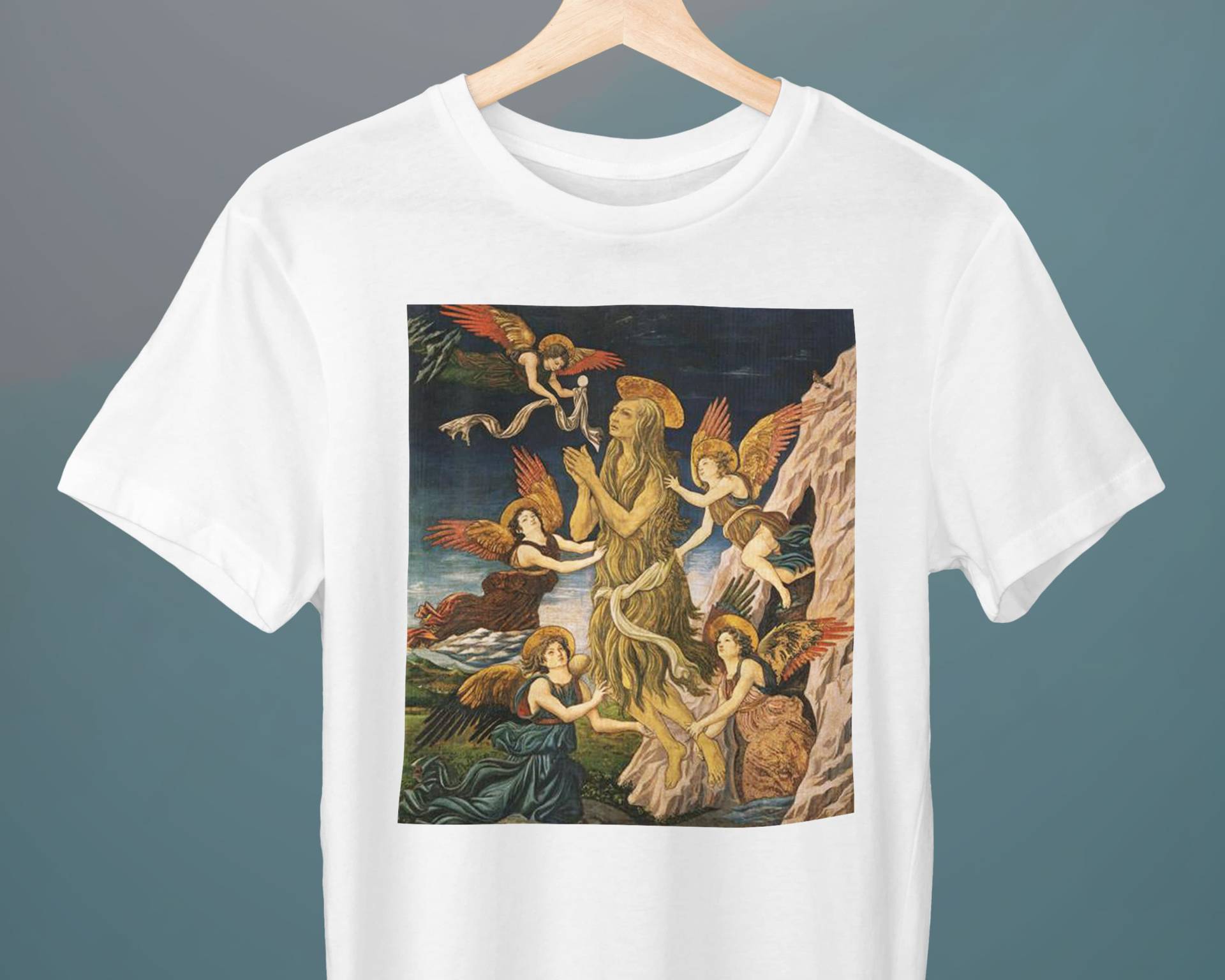 Himmelfahrt Der Heiligen Maria Magdalena, Antonio Del Pollaiolo, Unisex T-Shirt, Frührenaissance, Kunst Geschenk Für Sie, Ihn von Exhibilirio