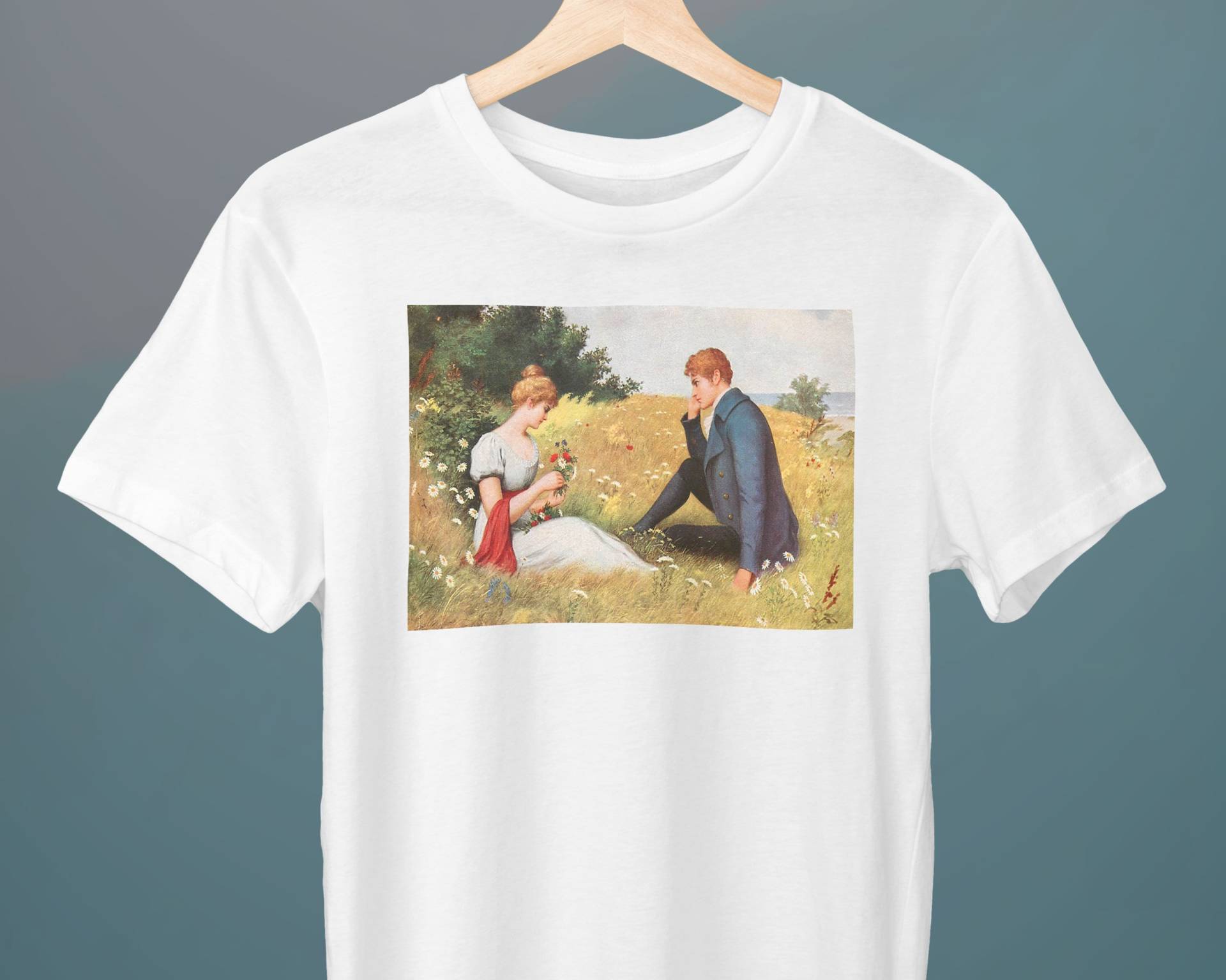 Liebesgeständnis, Adolf Hering Malerei, Unisex T-Shirt, Kunst Verliebtes Paar, Geschenk Für Sie, Ihn von Exhibilirio