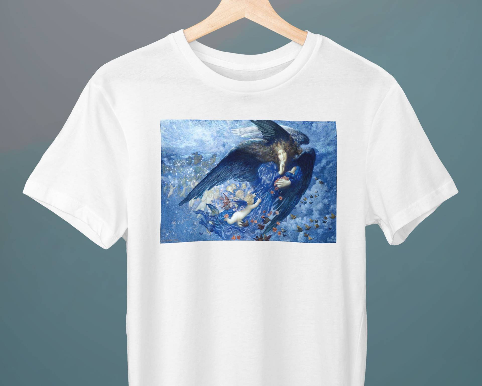 Nacht Mit Ihrem Zug Der Sterne, Edward Robert Hughes Malerei, Unisex T-Shirt, Kunst-T-Shirt, Geschenk Für Sie, Ihn, Kunst-Liebhaber-Geschenk von Exhibilirio