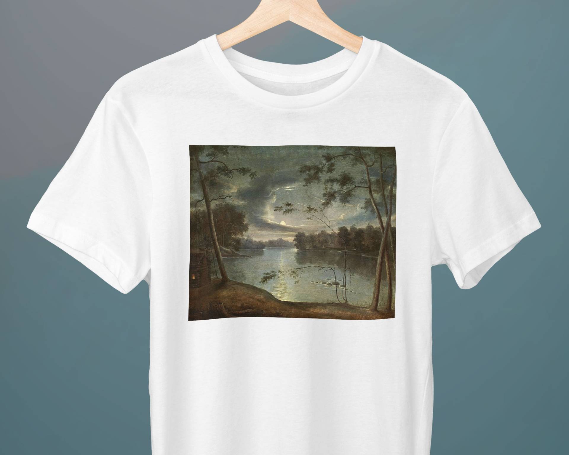 Nächtliche Landschaft, George Winter, Unisex T-Shirt, Kunst Geschenk Für Sie, Ihn von Exhibilirio