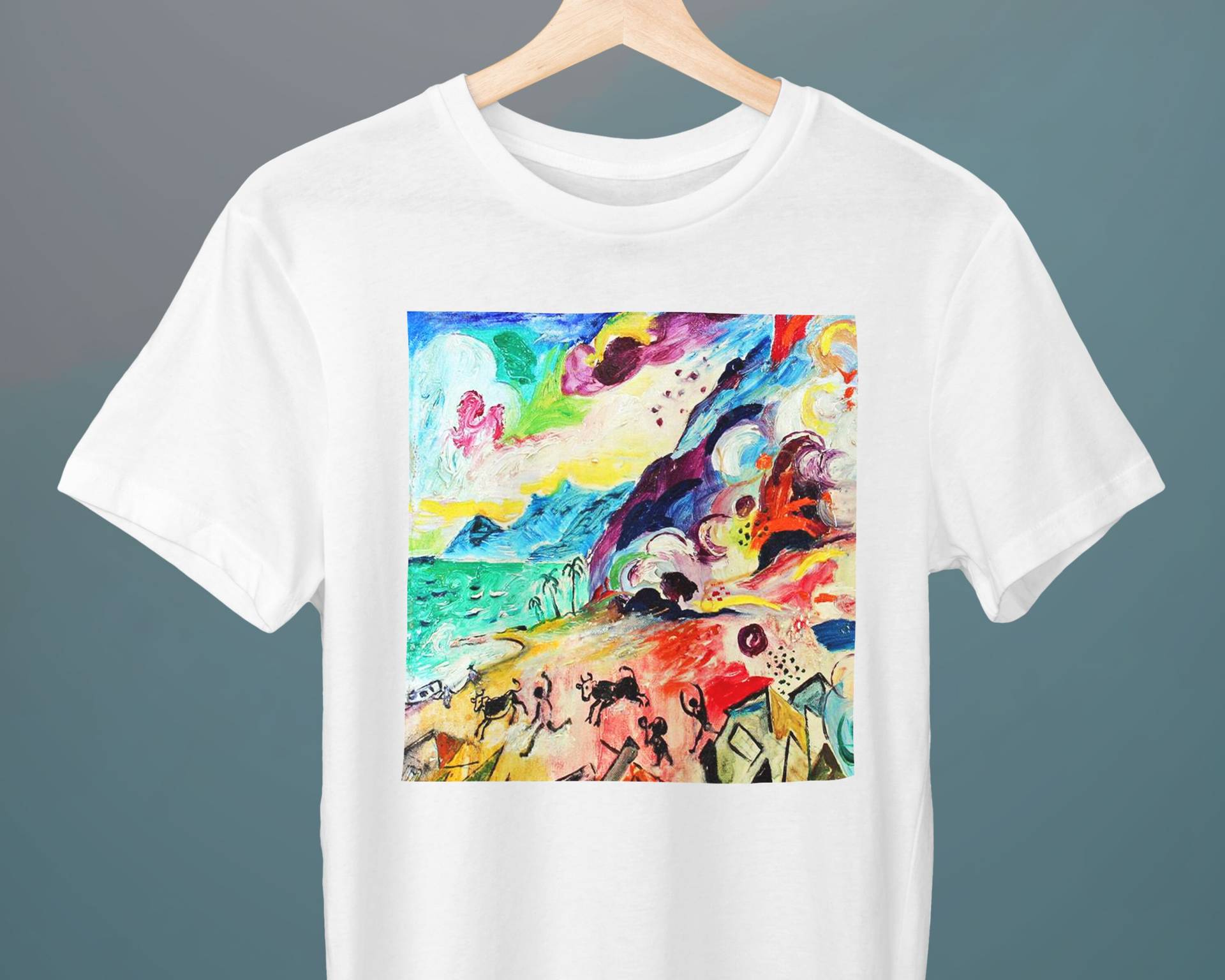 On The Beach, Japan T-Shirt, David Burliuk, Unisex Kunst Futurismus, Geschenk Für Sie, Ihn von Exhibilirio