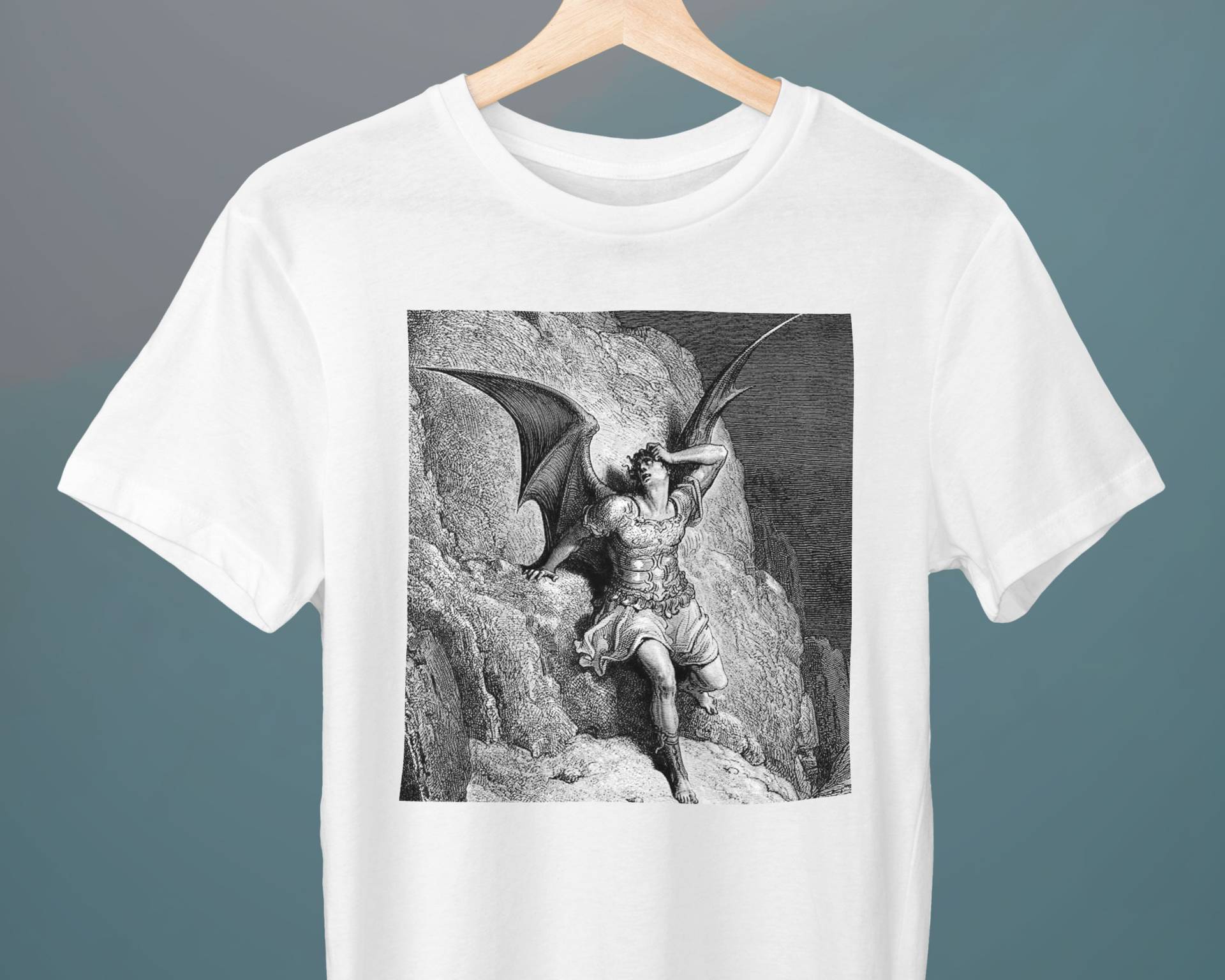 Paradise Lost Satan Profil, Gustave Dore, Unisex T-Shirt, Hölle, Die Heilige Bibel, Kunst-T-Shirt, Geschenk Für Sie, Ihn von Exhibilirio
