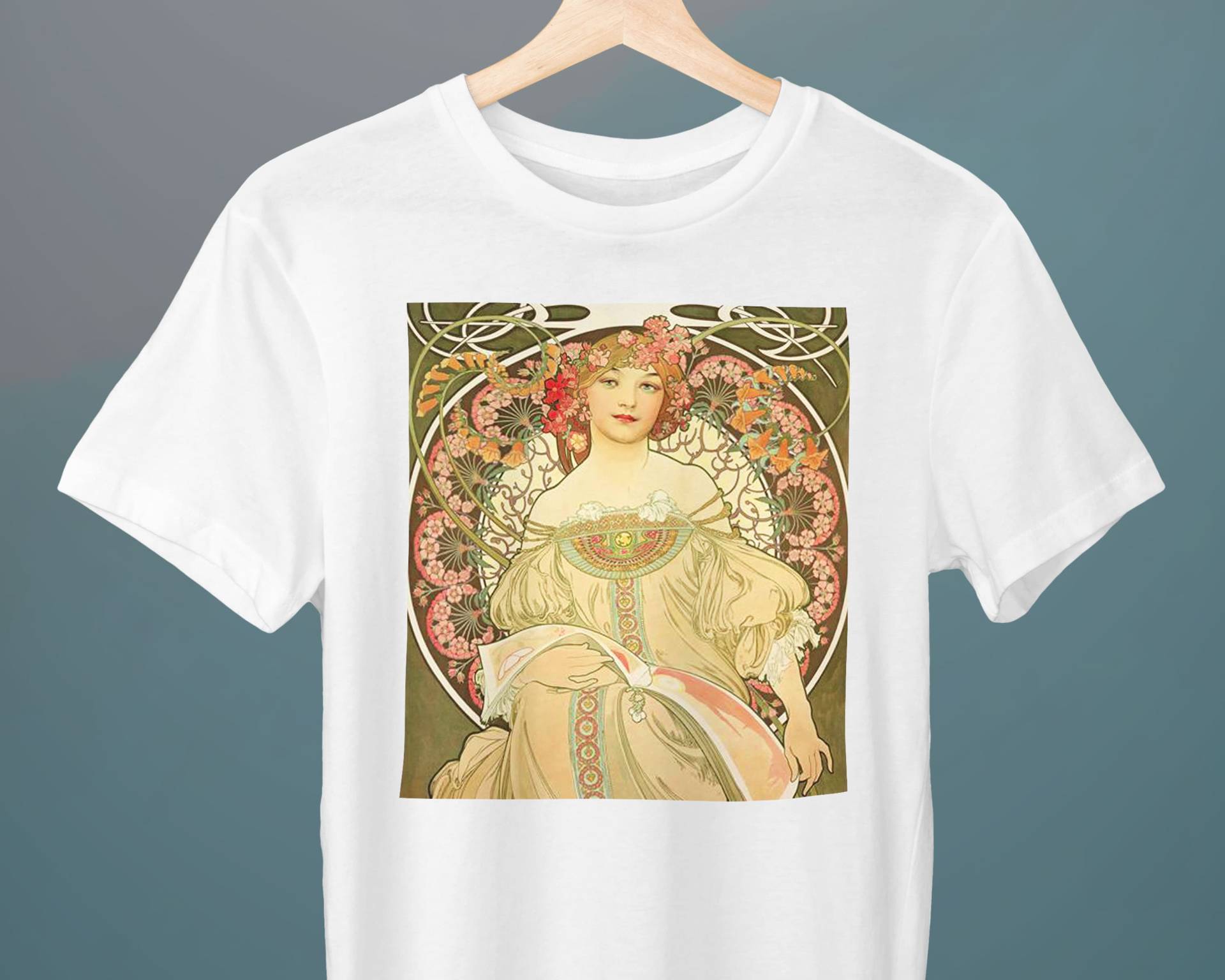 Reverie, Alphonse Mucha, Unisex T-Shirt, Kunst Geschenk Für Sie, Ihn, Liebhaber von Exhibilirio