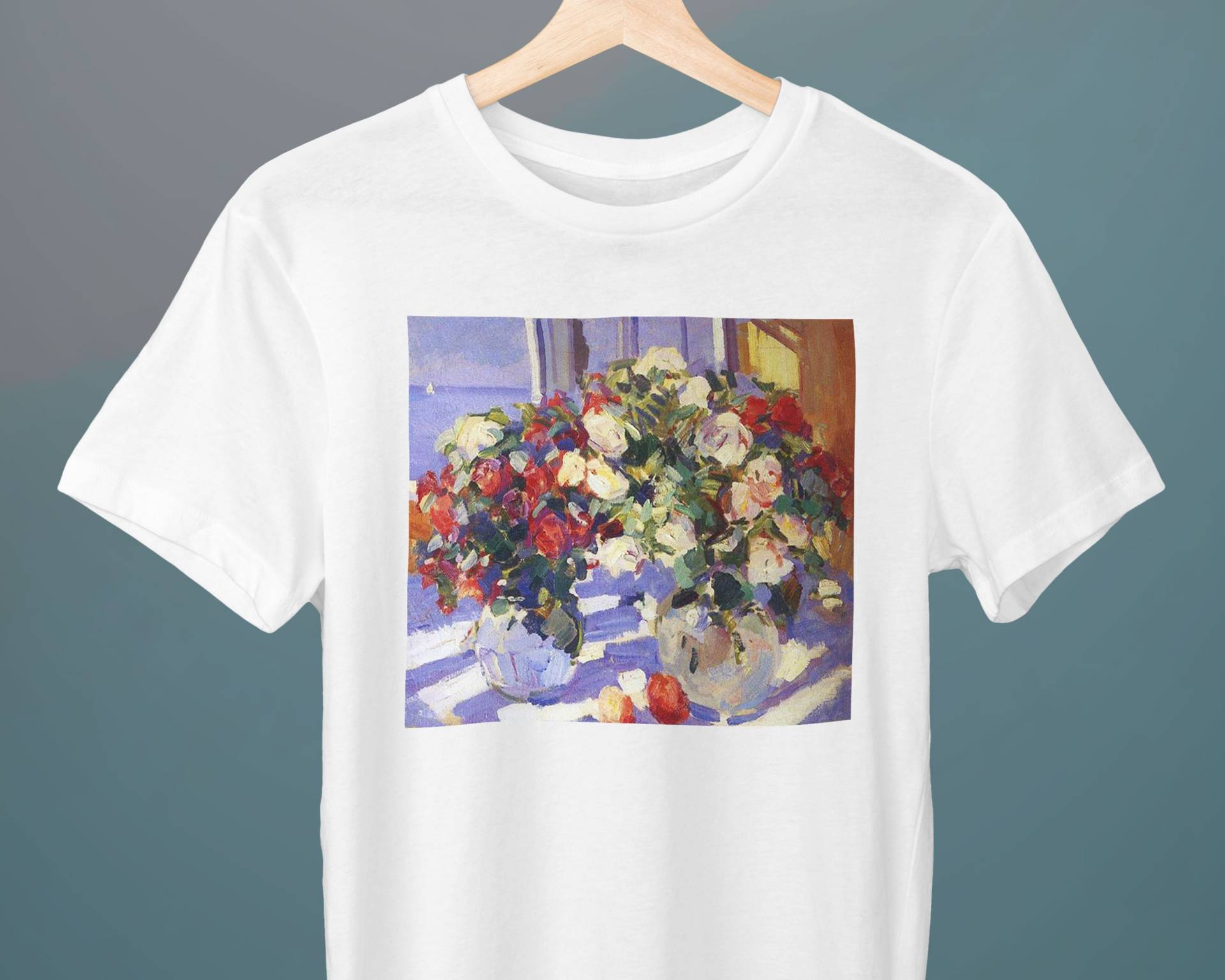 Rosen Iv, Konstantin Korovin Malerei, Unisex T-Shirt, Kunst Blumen, Geschenk Für Sie, Ihn, Kunstliebhaber von Exhibilirio