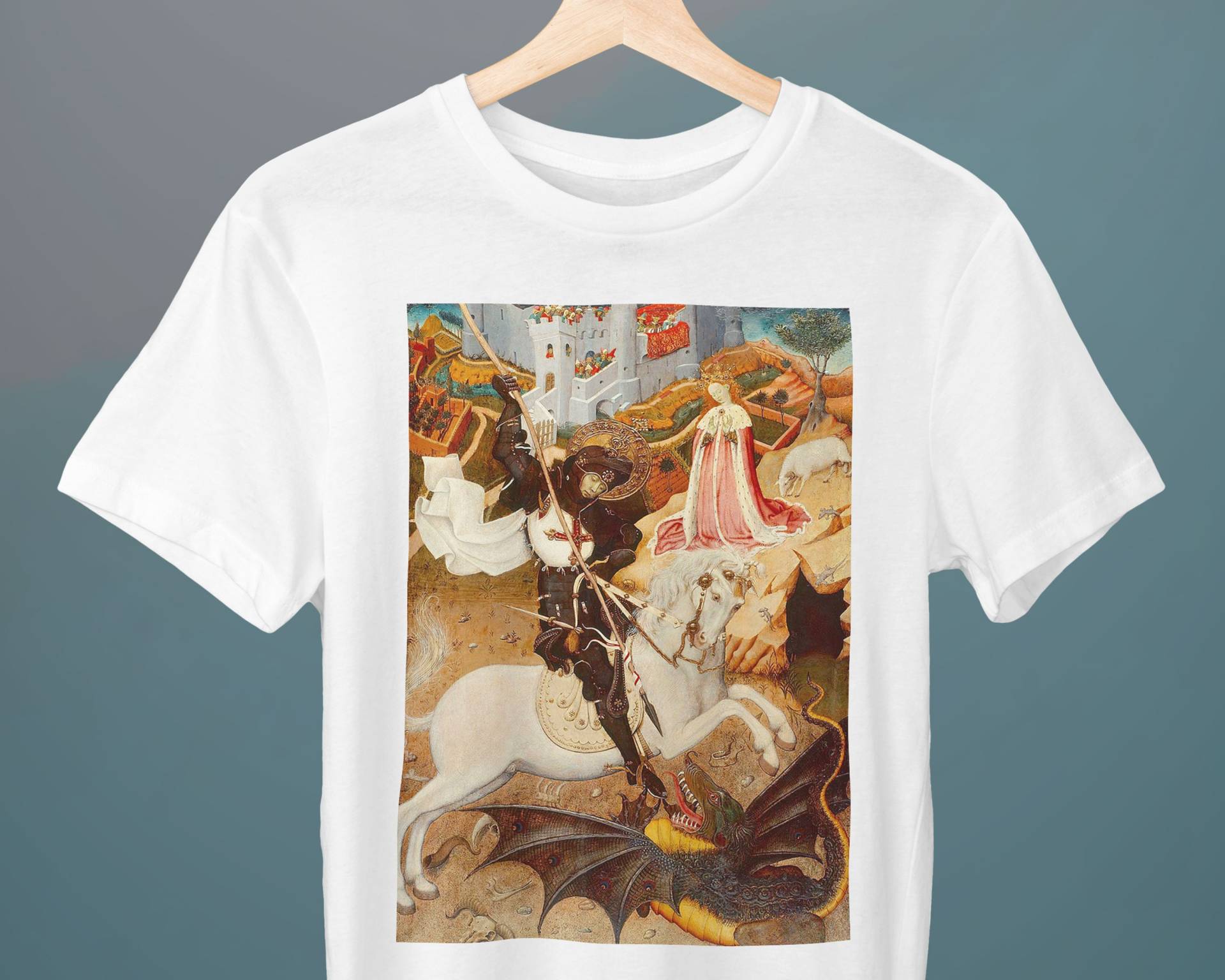 Sant Jordi, Saint George & The Dragon, Bernat Martorell, Unisex T-Shirt, Mythologie, Kunst Drachen Geschenk Für Sie, Ihn von Exhibilirio