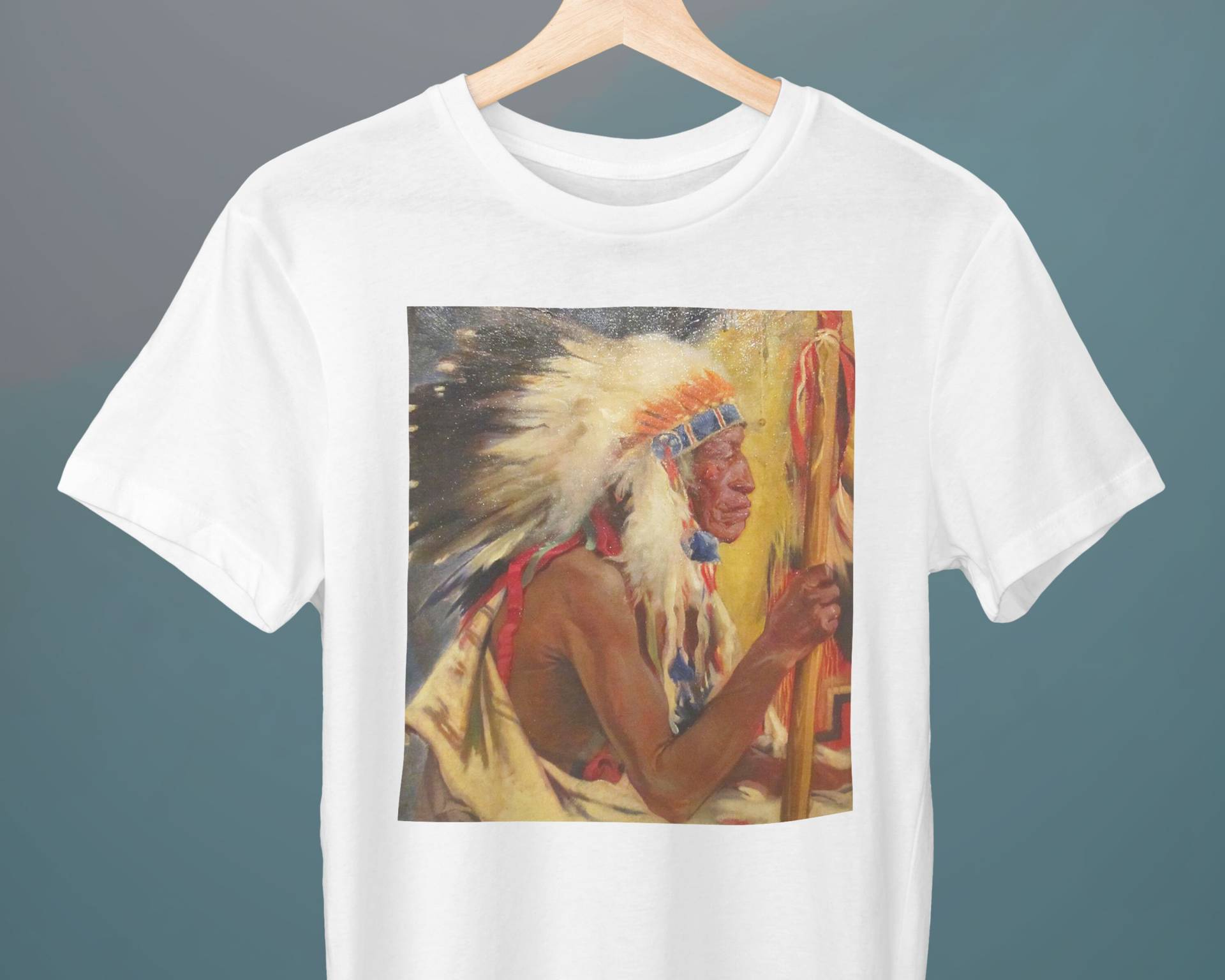 Taos Kriegshäuptling, Julius Rolshoven, Unisex T-Shirt, Western, Kunst Fine Art, Geschenk Für Sie, Ihn von Exhibilirio