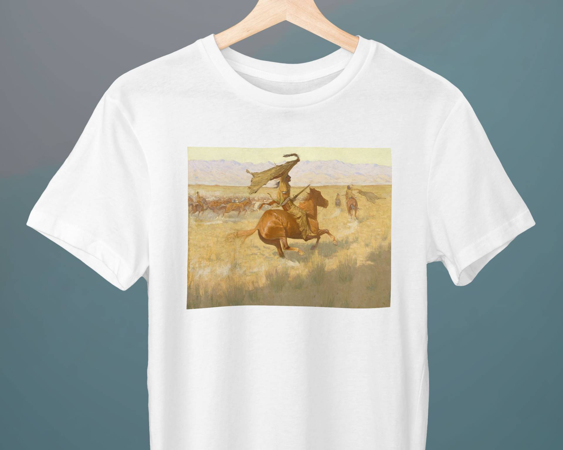 The Stampede, Pferdediebe, Frederic Remington, Unisex T-Shirt, Western, Kunst Bildende Kunst, Geschenk Für Sie, Ihn, Kunstliebhaber von Exhibilirio