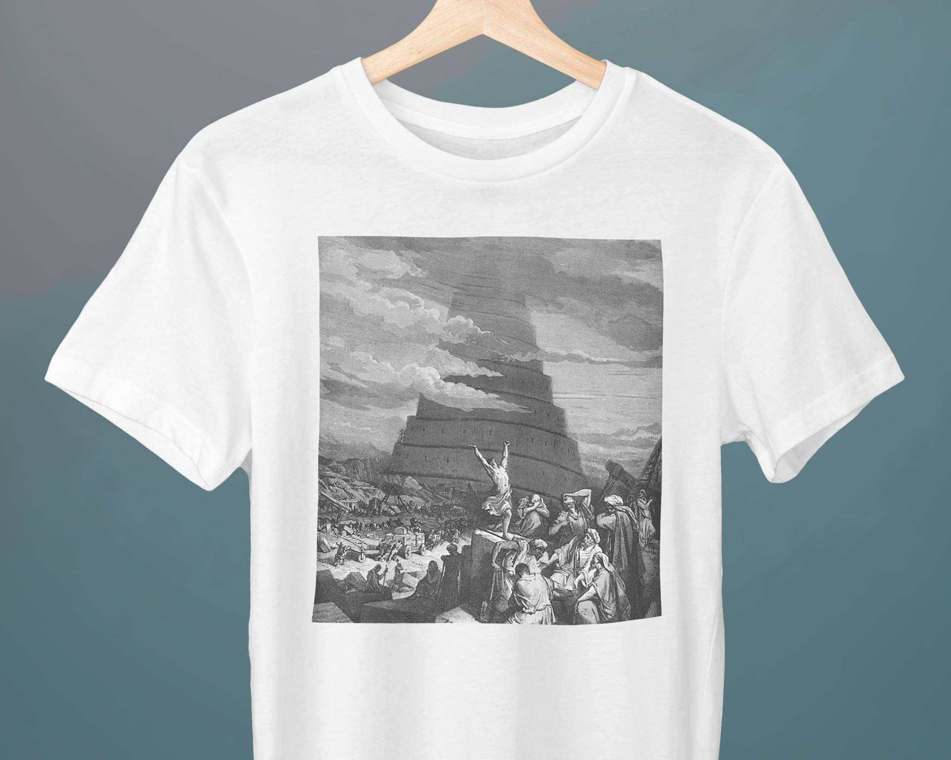 Verwirrung Der Zungen, Gustave Dore, Unisex T-Shirt, Turmbau Zu Babel, Bibel, Kunst Geschenk Für Sie, Ihn von Exhibilirio