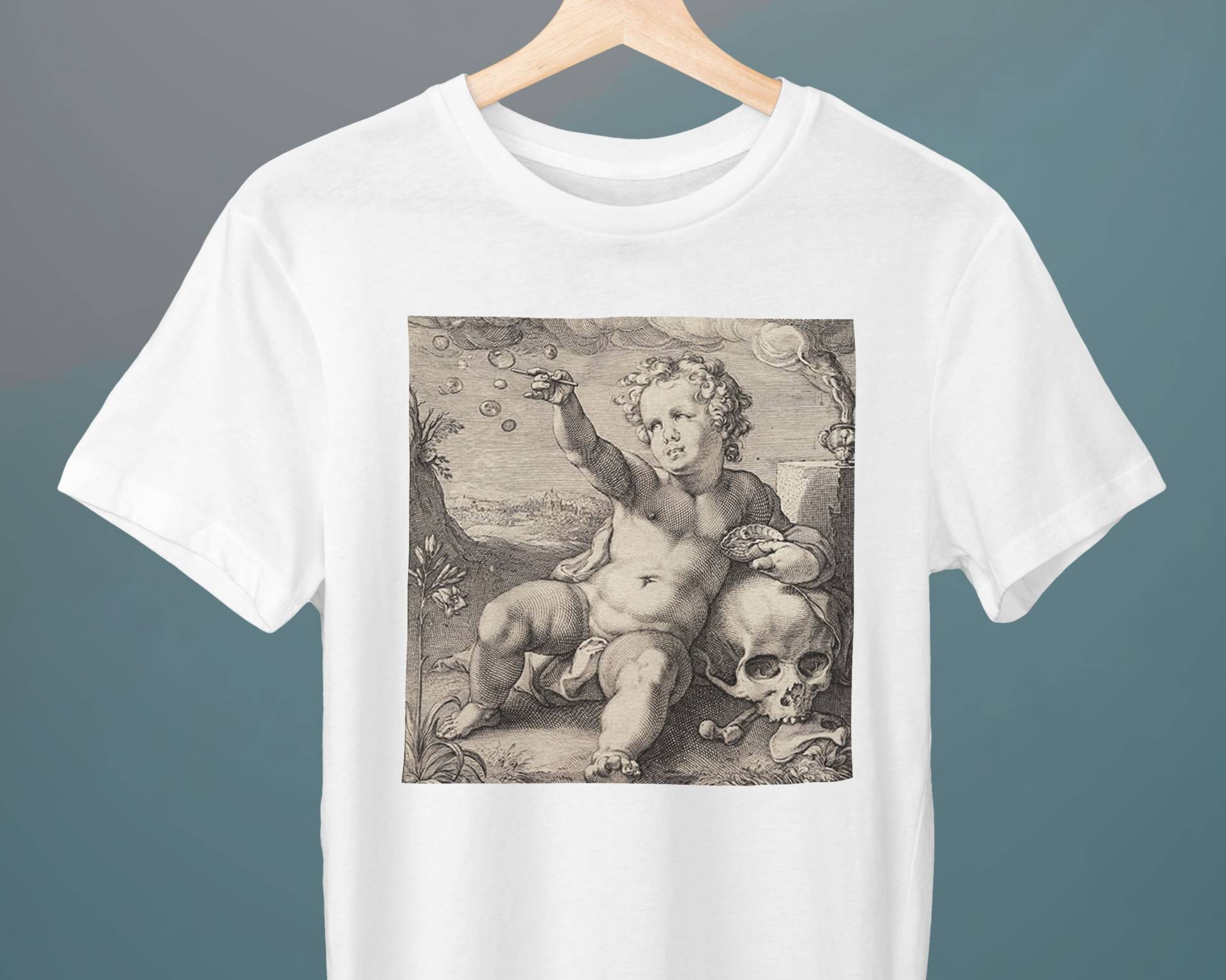 Wer Wird Geschont, Hendrick Goltzius, Unisex T-Shirt, Kunst Geschenk Für Sie, Ihn von Exhibilirio