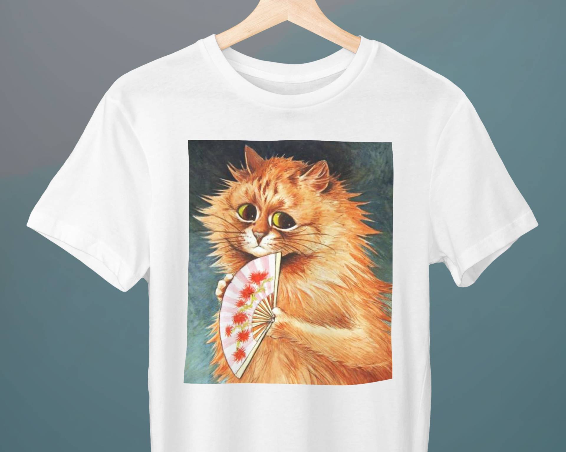 studie Einer Ingwer Katze, Louis Wain, Unisex T-Shirt, Kunst Katze Jugendstil, Geschenk Für Sie, Ihn von Exhibilirio