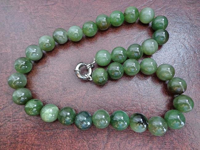 14 Mm Nephrit-Jade-Perlenkette. S118 von Eximha