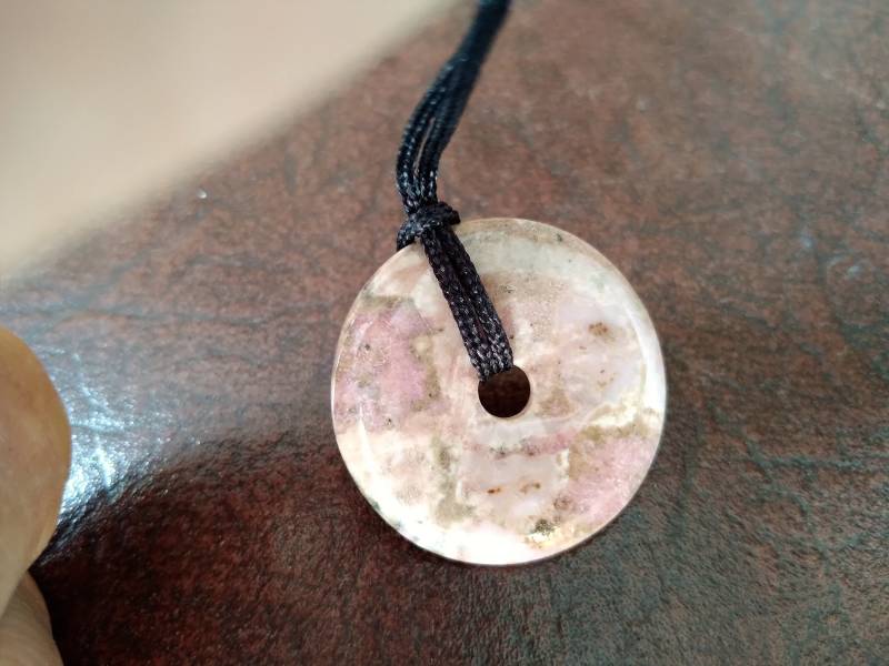 30 Mm Rhodonit Pi Disc Anhänger. S196 von Eximha