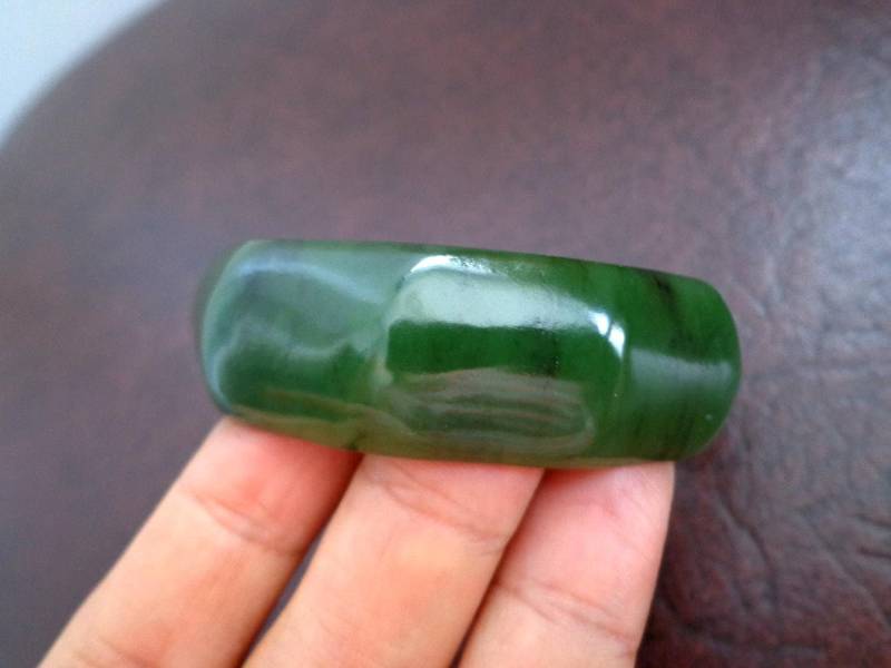 58mm Nephrit Jade Bambus Armreif Armband. S145 von Eximha