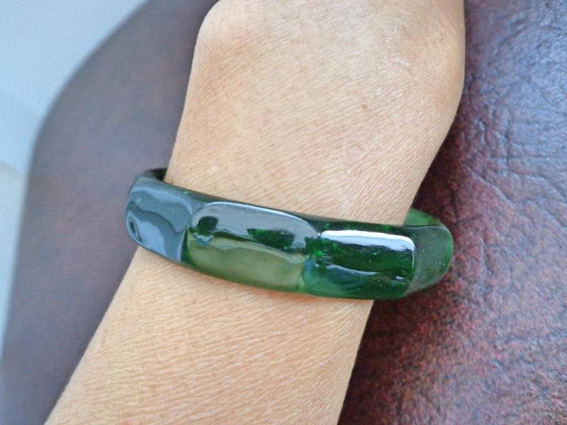 59 Mm Nephrit Jade Bambus Armreif Armband. S215 59 Mm Nephrit Jade Bambus Armreif Armband. S215 von Eximha