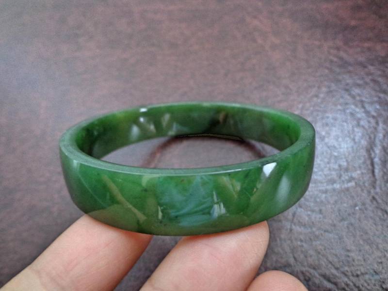 59 Mm Nephrit Jade Zylinder Armreif S212 von Eximha