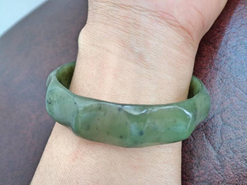 62 Mm Nephrit Jade Bambus Armreif Armband. S216 62 Mm Nephrit Jade Bambus Armreif Armband. S216 von Eximha