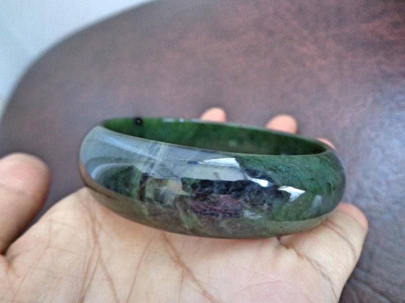 65 Mm Nephrit-Jade D-Armreif. S328 von Eximha