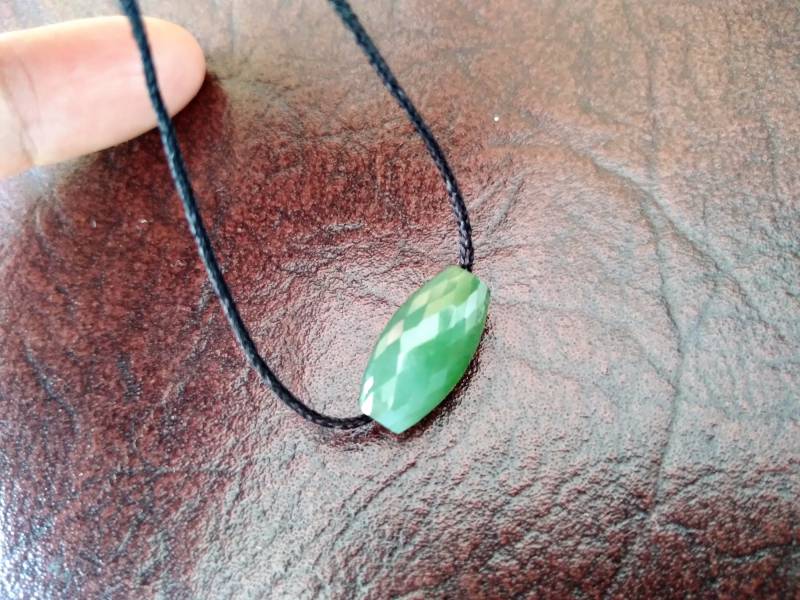 7/15 Mm Nephrit Jade Facettierte Trommelperlenkette. S478 7/15 Mm Nephrit Jade Facettierte Trommelperlenkette. S478 von Eximha