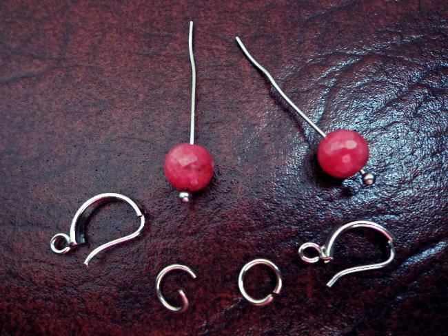 8 Mm Rhodonit Edelstein Facettierte Runde Perlen Ohrringe. S484 von Eximha