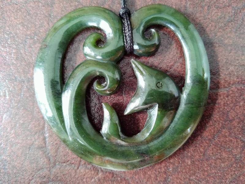 Nephrit Jade Delfin Ozean Welle Anhänger. S365 Nephrit Jade Delfin Ozean Welle Anhänger. S365 von Eximha