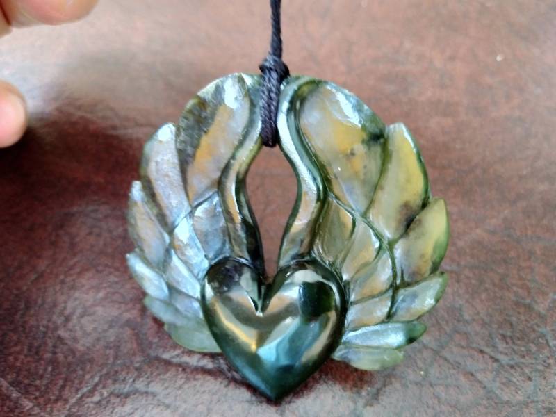 Nephrit Jade Herz Anhänger. Sd287 Nephrit Jade Herz Anhänger. Sd287 von Eximha