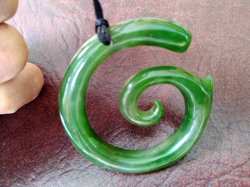 Nephrit Jade Maori Koru Spiral Anhänger. S229 Nephrit Jade Maori Koru Spiral Anhänger. S229 von Eximha