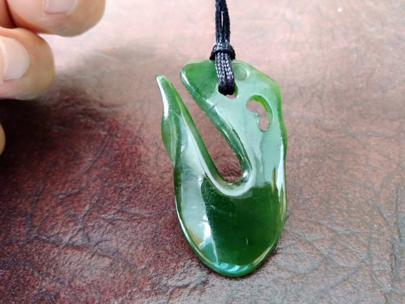 Nephrit Jade Schwan Anhänger. S98 von Eximha