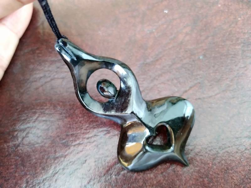 Nephrit Jade Yogi Anhänger. Sb284 von Eximha