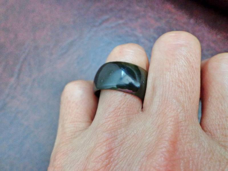 Us 10 Size Nephrit Jade Band Ring. S171 von Eximha