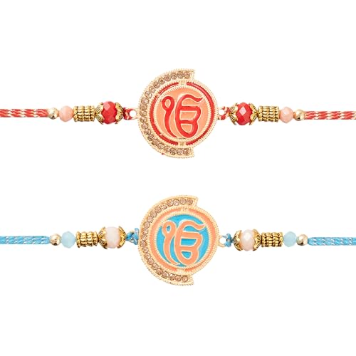 Eximious India Set of 2 Rakhi For Brother With Greeting Card Ek Onkar Rakhi For Raksha Bandhan Designer Rakhi Thread for Bhaiya - ekonGE01 Eximious India Set of 2 Rakhi For Brother With Greeting Card Ek Onkar Rakhi For Raksha Bandhan Designer Rakhi Thread for Bhaiya - ekonGE01 von Eximious India