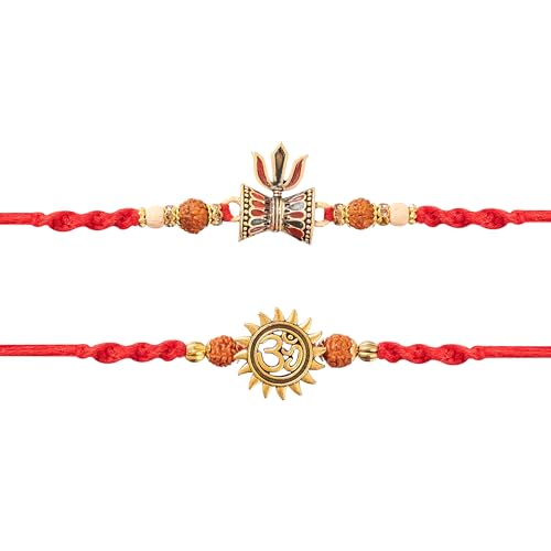 Eximious India Set of 2 Rakhi For Brother With Greeting Card OM and Shiv Traditional For Raksha Bandhan Designer Rakhi Thread for Bhaiya - HolyGE01 Eximious India Set of 2 Rakhi For Brother With Greeting Card OM and Shiv Traditional For Raksha Bandhan Designer Rakhi Thread for Bhaiya - HolyGE01 von Eximious India