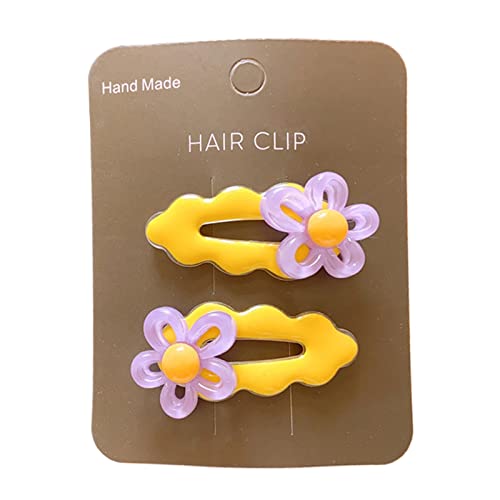 1 Paar Haarspangen aus Kunstharz, Blumen-Haarspange für Mädchen, seitliche Haarspangen, Haarschmuck, Haarspangen für Frauen und Mädchen von Exingk