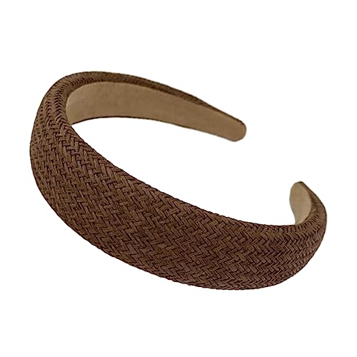 Handgefertigtes geflochtenes Haarband für Damen und Mädchen, geflochtenes Haarband für Camping, Reisen, Haarband zum Fotografieren, breite Krempe von Exingk