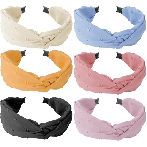 EXIPSAT 6PCS Damen Haarreifen Set, Breit Haarreif & Haarband Damen, Bunte Haaraccessoires mit Wickel-Optik für Frauen von Exipsat