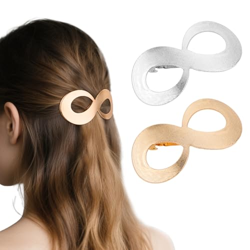 Exipsat Flache Haarspangen für Frauen, große Haarspange für dickes Haar, 2 Stück flache Haarspangen Vintage-Haarspangen von Exipsat