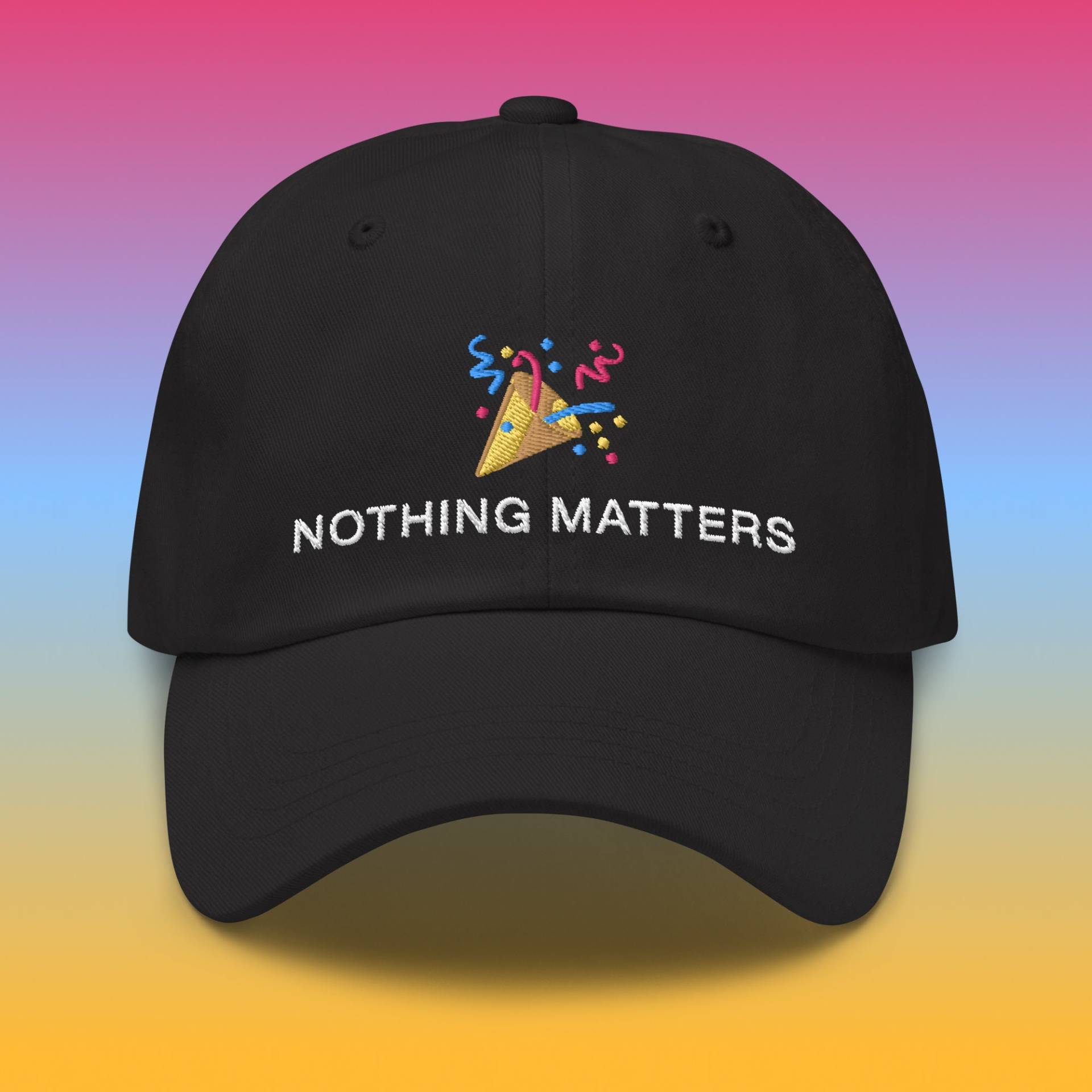 Nothing Matters Existierender Dad Hut, Emoji Stickerei Baseballmütze, Deprimiertes Geschenk, Existierende Dread Emo Goth Philosophie Nothing Matters Existierender Dad Hut, Emoji Stickerei Baseballmütze, Deprimiertes Geschenk, Existierende Dread Emo Goth Philosophie von ExistentialEmoji