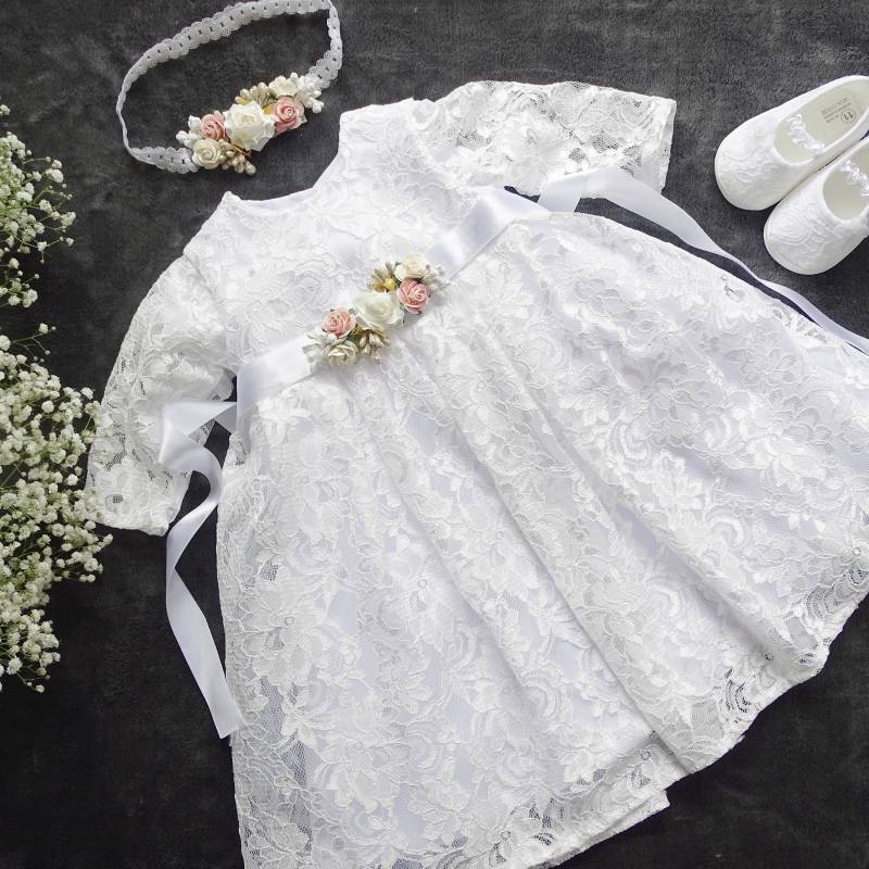 Baby Mädchen Prinzessin Hochzeit Taufe Kleid Tüll Partykleid Blumenmädchenkleid Taufkleid Babybekleidung von ExklusivFestmode