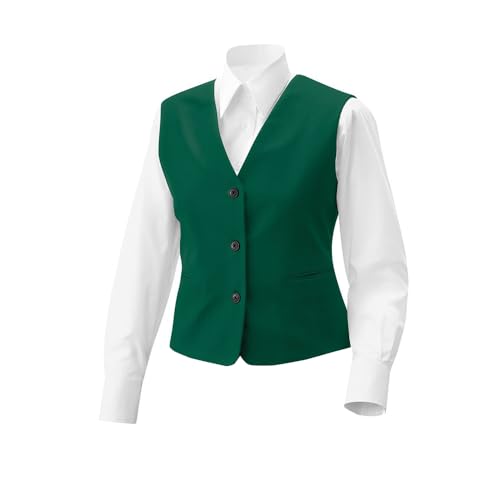 Exner Damen-Weste, Service-Weste, Gillett, mit Rücken in Westenstoff, Baumwoll-Mischgewebe, Farbe flaschengrün, Größe M von Exner
