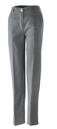 Exner Damen Kochhose/Bäckerhose Schwarz-Weiß Pepita in Gr. 36 von EXNER