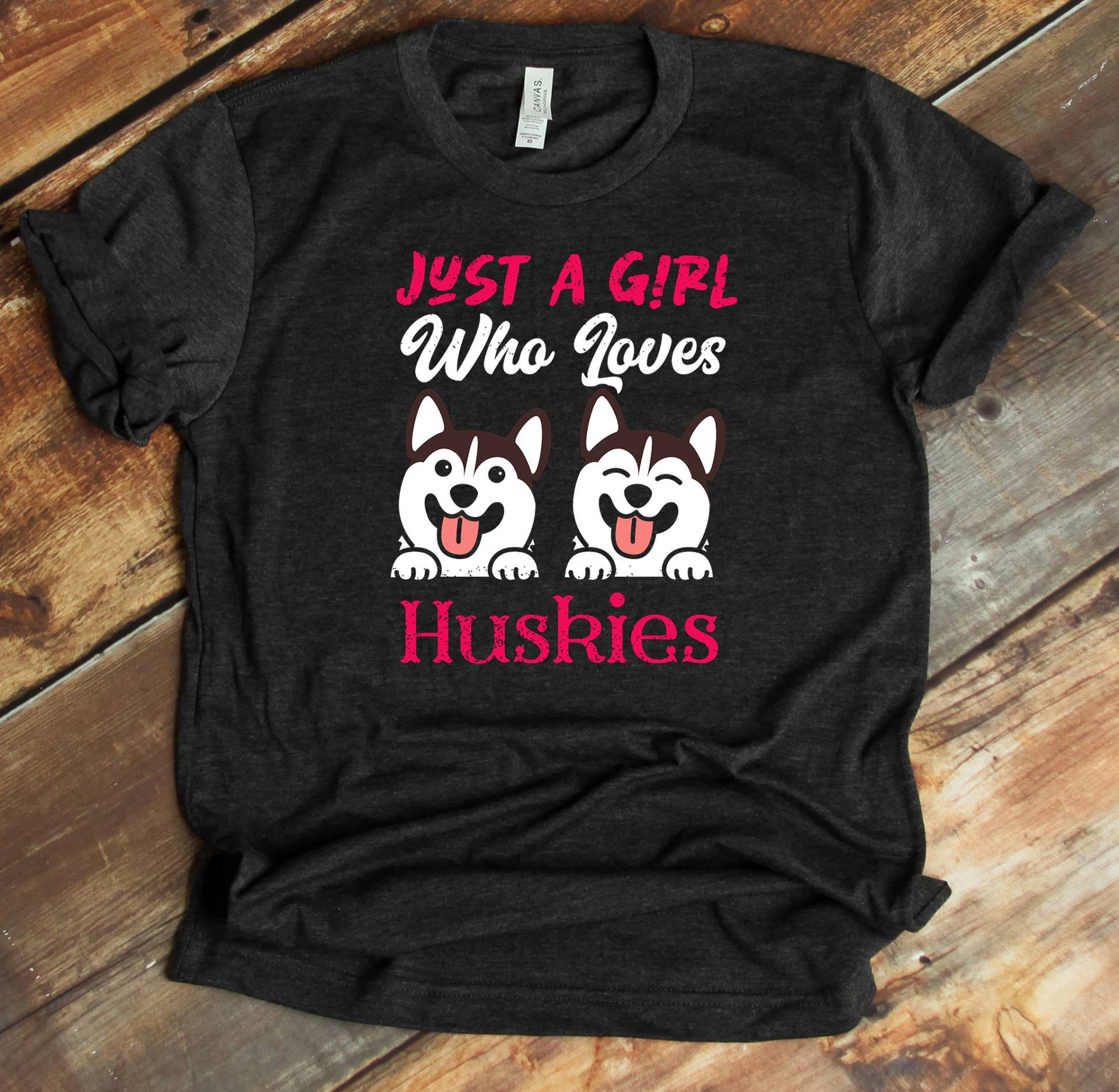 Just A Girl Who Loves Huskies Shirt - Siberian Husky Liebhaber Hundeliebhaber Hundebesitzer von ExocetMerch