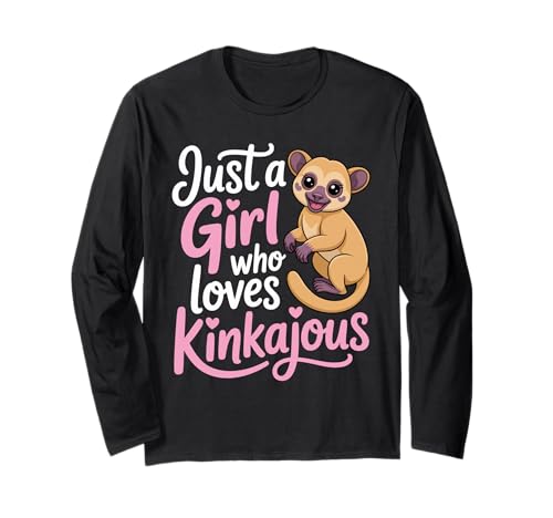 Just A Girl Who Loves Kinkajous Exotic Pet Langarmshirt von Exotic Pet Lover Kinkajou Animal Mischief