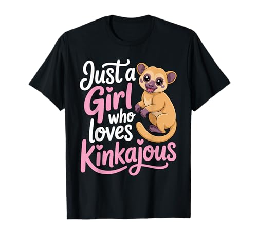 Just A Girl Who Loves Kinkajous Exotic Pet T-Shirt Just A Girl Who Loves Kinkajous Exotic Pet T-Shirt von Exotic Pet Lover Kinkajou Animal Mischief