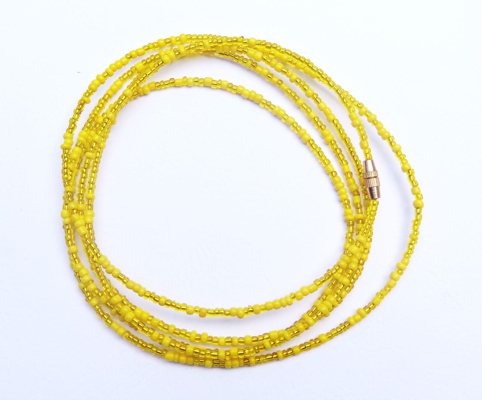 Oshun Göttin Taillenperlen Gelbe Bauchkette Mit Karabinerverschluss von ExoticBodyBeads