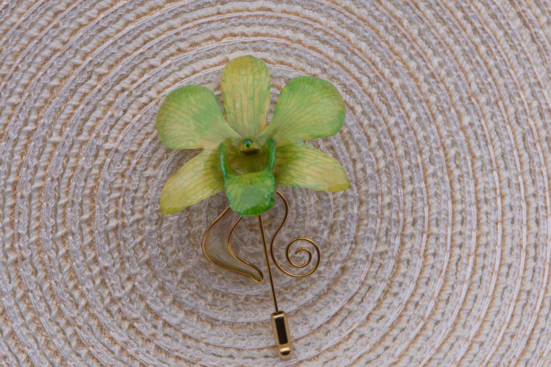 Schmuckanstecker, Schmuckpin, Orchidee, Orchideenbrosche, Schmuckorchidee, Schmuck, Brosche, Orchideenanstecker, Schmucknadel, Brooch, Nadel von ExoticJewelryDE