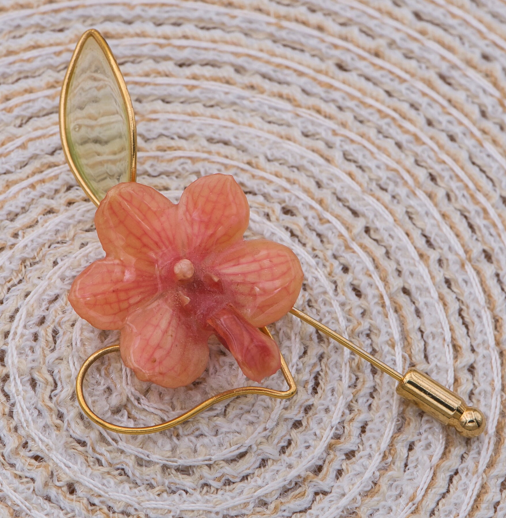 Schmuckanstecker, Schmuckpin, Orchidee, Orchideenbrosche, Schmuckorchidee, Schmuck, Brosche, Orchideenanstecker, Schmucknadel, Brooch, Nadel von ExoticJewelryDE