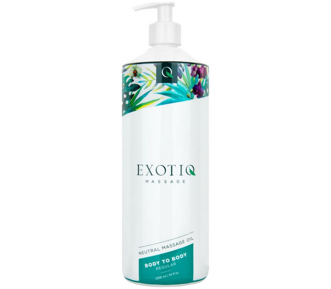 Exotiq Massageöl Body To Body Regular Pumpflasche mit 1000ml, 1-tlg., Körperöl für seidige Ganzkörpermassagen von Exotiq