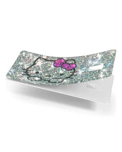 ExotixCard The Original Ultra Bling Reflective Card Sticker Debit - Credit Skin Shiny Removable Cover Especially Bright, Protecting No Bubble, Slim, Waterproof Card Cover (Big Cat), Bläulich, 1 Stück von ExotixCard