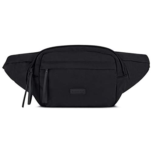 Expatrié Bauchtasche Damen Schwarz - Justine - Brusttasche für Reise, Festival & Sport - Stylische Bumbag aus Nylon - Wasserabweisend von Expatrié