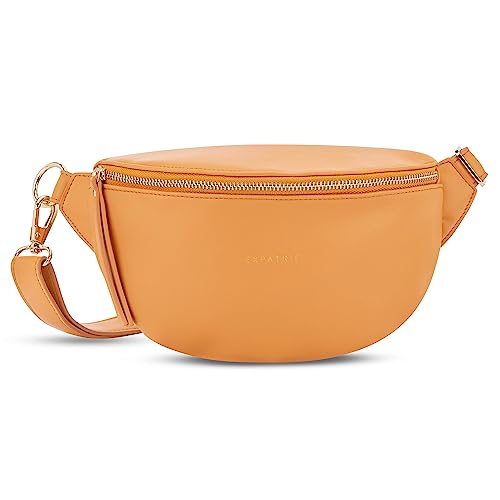 Expatrié Bauchtasche Damen Orange - Alice Small - Gürteltasche für Festival, Reisen & Alltag aus Veganem Leder - Brusttasche Stylisch - Wasserabweisend von Expatrié